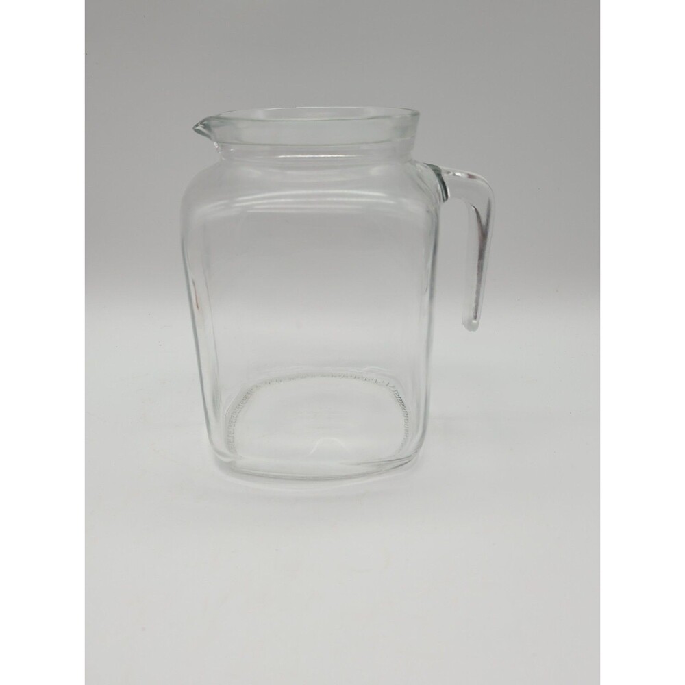 Bormioli Rocco Frigoverre Italy Glass Pitcher Jug NO LID 68 oz / 2 Liters Square